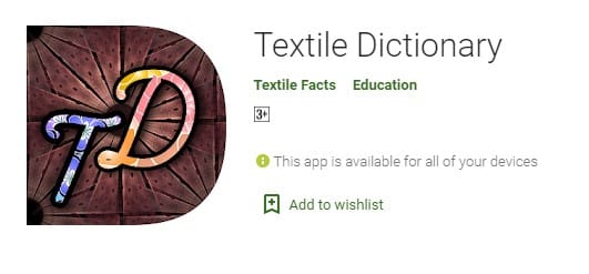 Textile Dictionary mobile apps