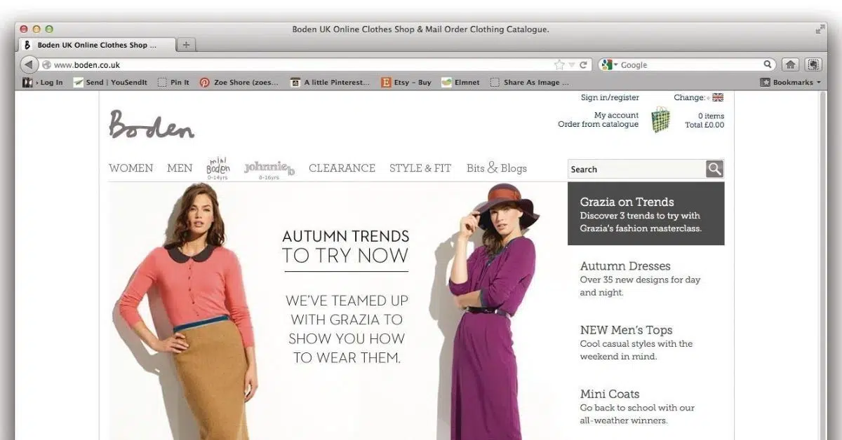 Boden Shopping Website