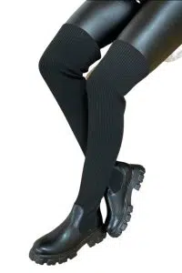 Ribbed Tights and Boots