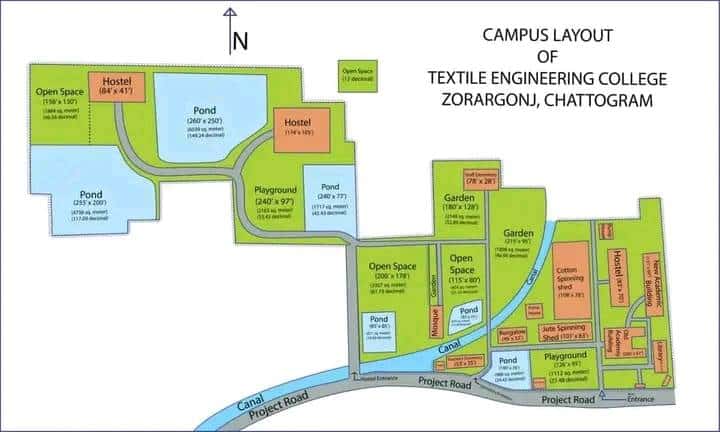 Campus Layout of Chittagong Textile Engineering College CTEC