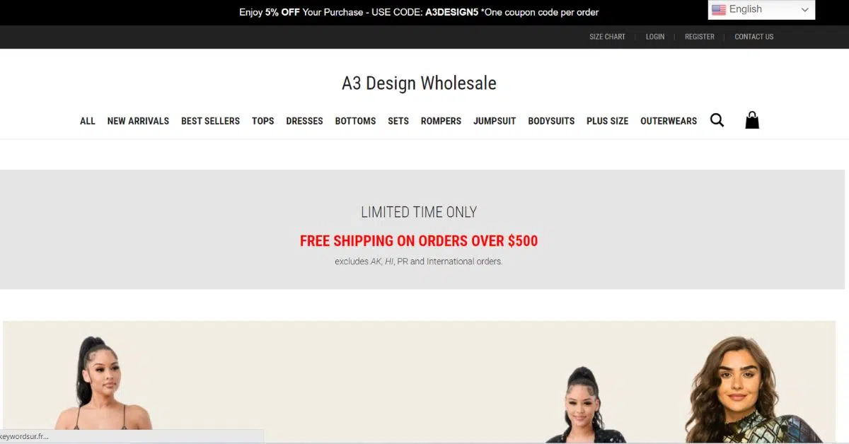 A3 Design Wholesale Website