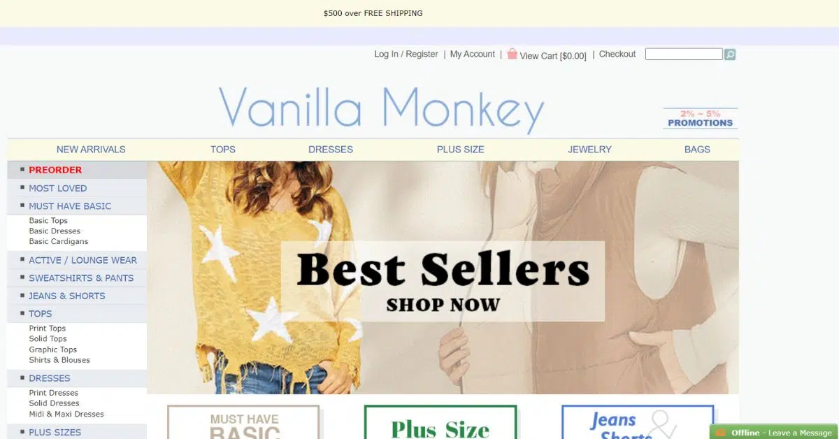 Vanilla Monkey Website