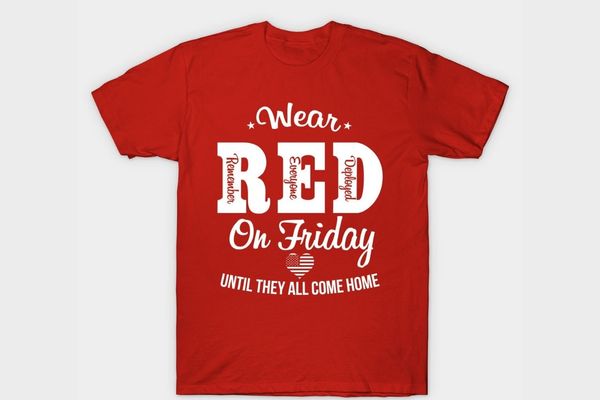 T-Shirt Red & White Color Combinations design