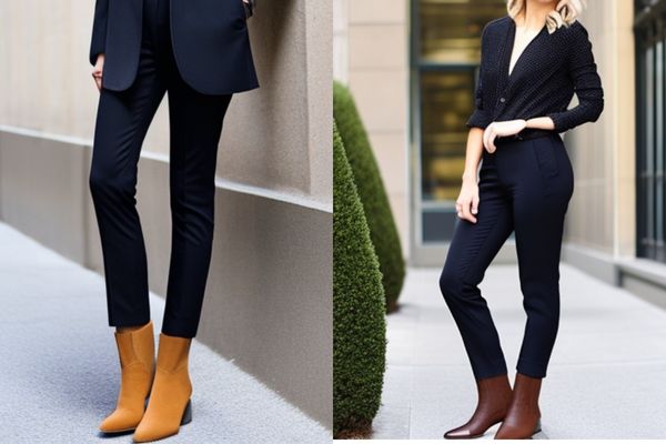 Female Dress Pant with Chelsea Boots Outfit
