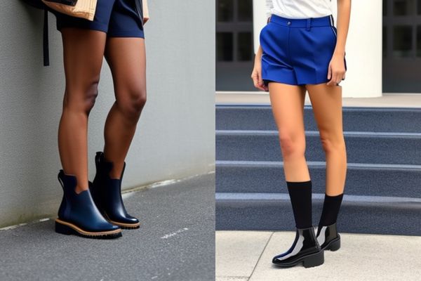 Female Shorts and Chelsea Boots Outfit