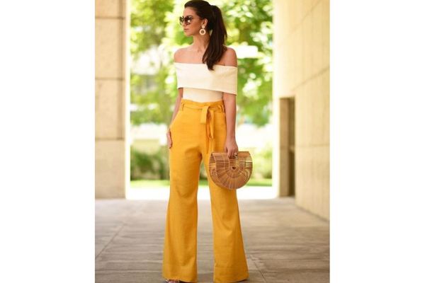 Wedding Guest on Statement Pants & Top