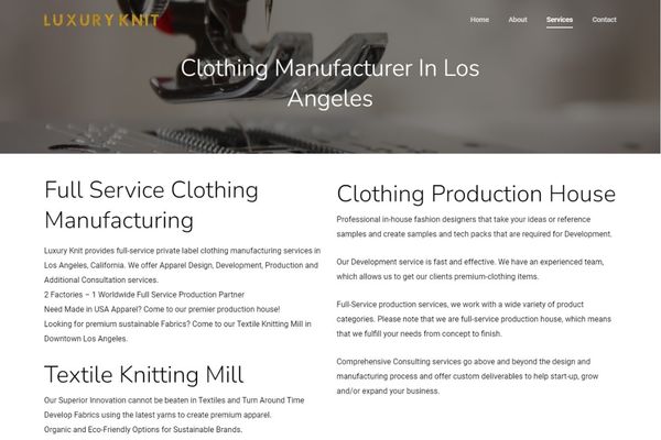 Los Angeles Based Private Label Clothing Manufacturers