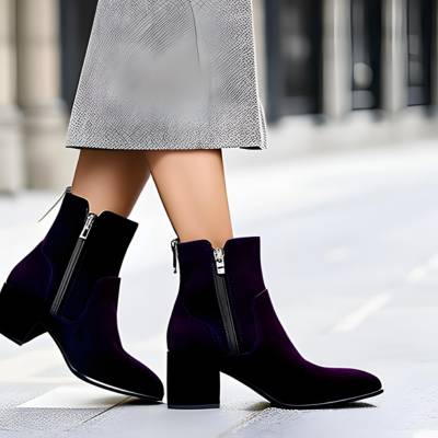 Ankle Boots with Long Dress