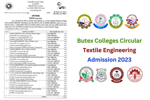 Butex 8 College Circular: Textile Engineering Admission 2023