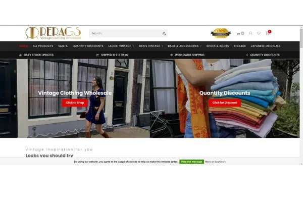 Unlock 15 All-time Top Wholesale Vintage Clothing Suppliers 2 ReRags Vintage Clothing Wholesale Website