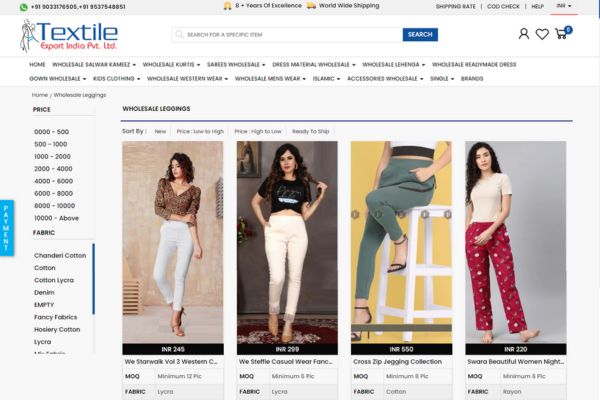 12 Best Leggings Wholesale Suppliers 11 Textile Export India Pvt. Ltd 12 Best Leggings Wholesale Suppliers