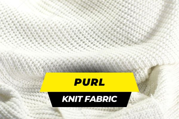 White Purl knit fabric