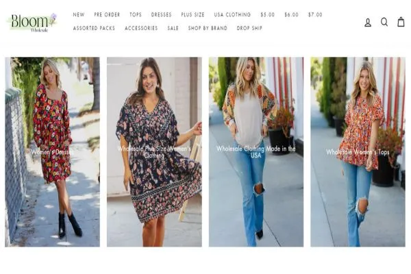 bloom wholesale website Figure: Bloom Wholesale Website