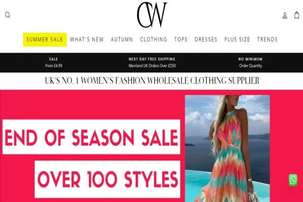 10 Top Wholesale Clothing Sites for USA Boutiques 7 Figure: Catwalk Wholesale Website