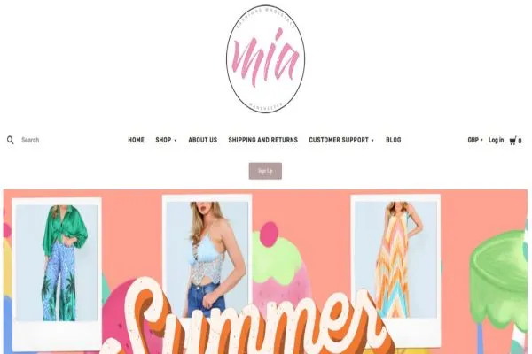 mia fashions wholesale website Figure: Mia Fashions Website