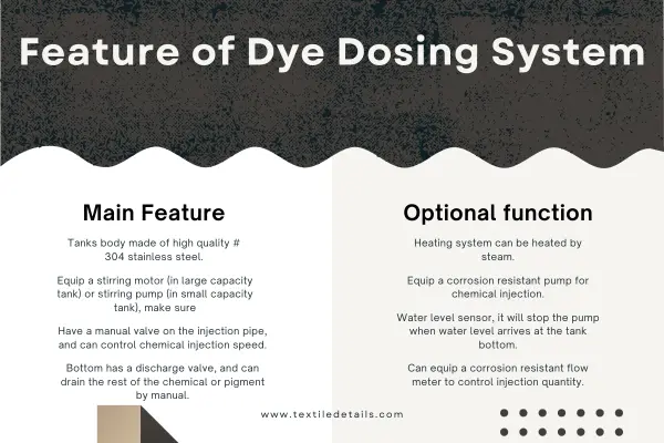 Dye Dosing System in Washing 3 Feature of Dye Dosing System