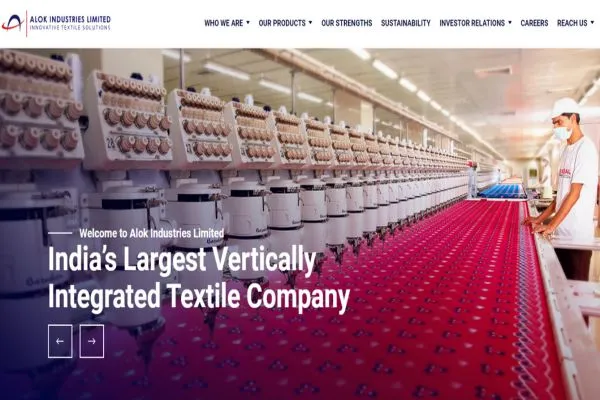 Top 20 Textile Companies in India 17 Image: Alok Industries Website