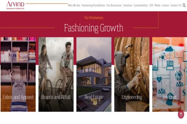Top 20 Textile Companies in India 2 Image: Arvind Limited Website