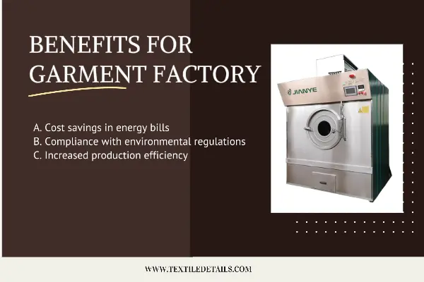 Features of Energy Efficient Dryer in Garments Factory 3 Benefits for Garment Factory of Energy Efficient Dryer