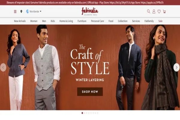 Top 20 Textile Companies in India 9 Image: Fabindia Limited Website