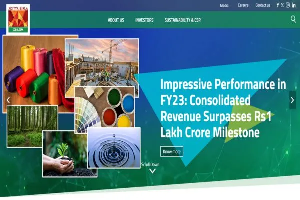 Top 20 Textile Companies in India 12 Image: Grasim Industries Ltd Website