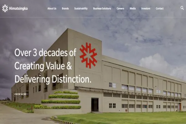 Top 20 Textile Companies in India 18 Image: Himatsingka Seide Limited Website
