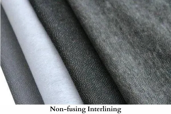 What is Interlining? Types of Interlining 3 Image: Non-fusing Interlining