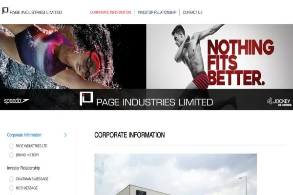 Top 20 Textile Companies in India 15 Image: Page Industries Website