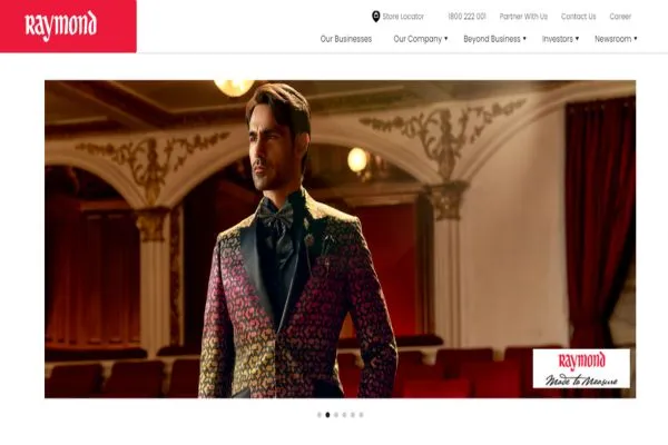 Top 20 Textile Companies in India 3 Image: Raymond Group Website