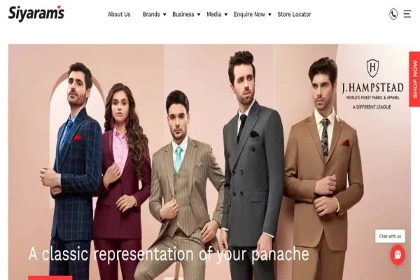 Top 20 Textile Companies in India 20 Image: Siyaram Silk Mills Website