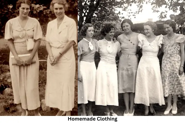 Women's Fashion of the 1930s: From Upper Class to Commons 4 Homemade Clothing