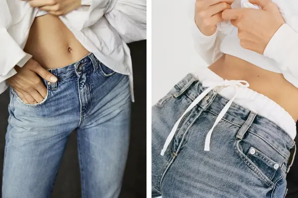 Different Parts of Jeans Pant with Pictures 2 Image: Waistband Jeans
