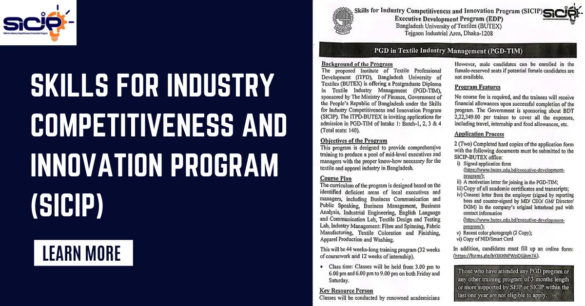 Skills for Industry Competitiveness and Innovation Program (SICIP)