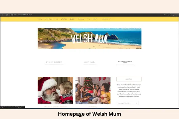 Best Travel Guest Post Write For Us 6 The landing page of Welsh Mum
