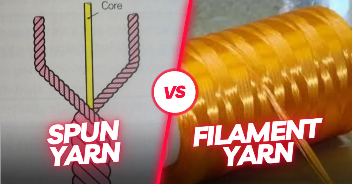 Difference between spun and filament yarn