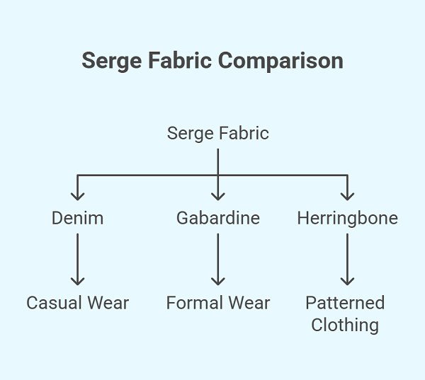 Serge Fabric vs. Other Twill Weaves