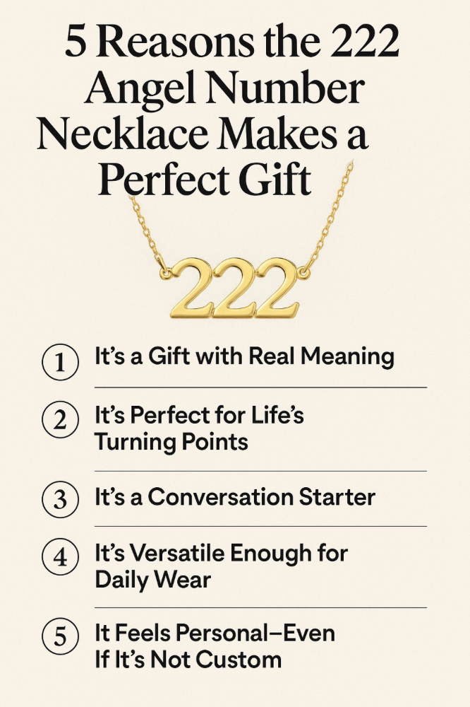 5 Reasons the 222 Angel Number Necklace Makes a Perfect Gift 1 Reasons to gift 222 Angel Number
