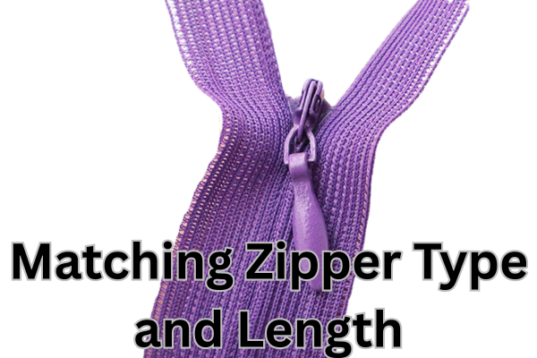 Matching zipper type and length